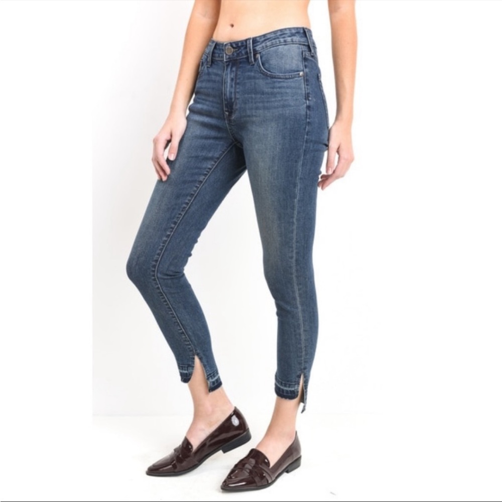 Just Black step raw hem denim